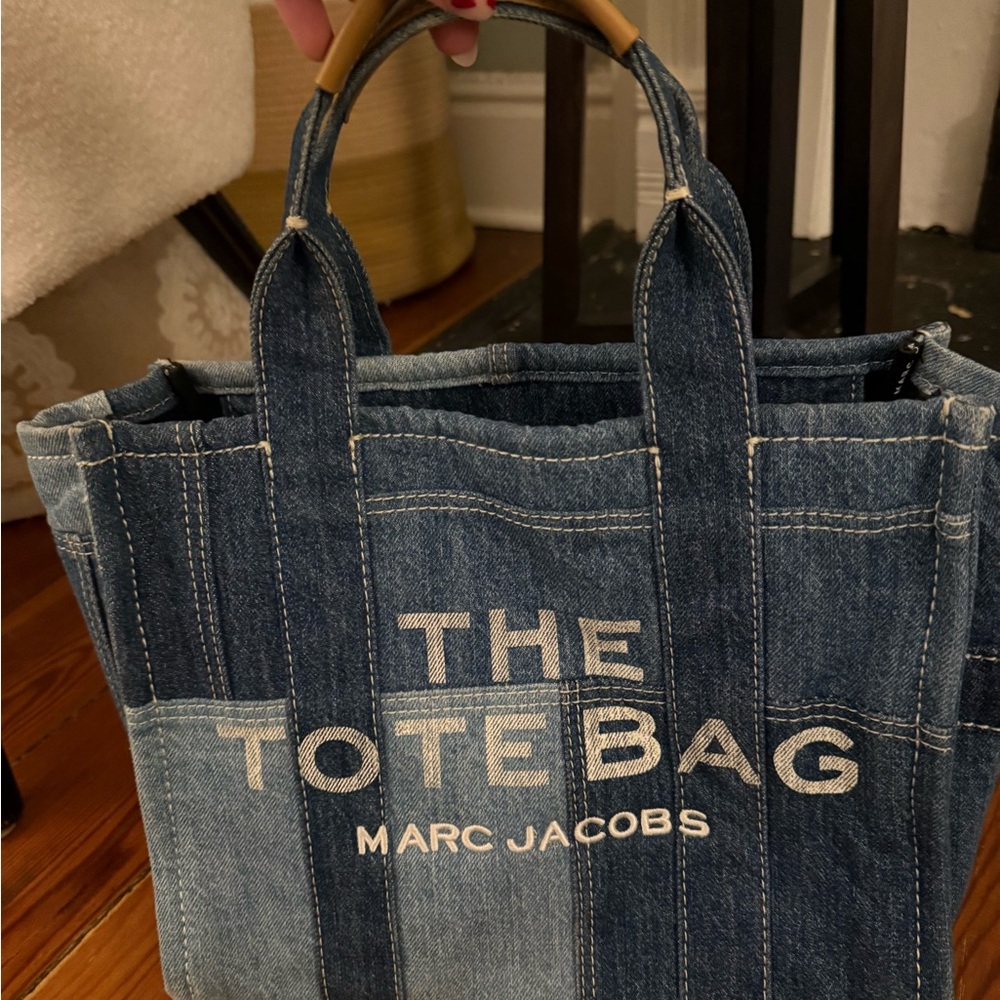 Marc Jacobs Denim Patchwork Tote Bag